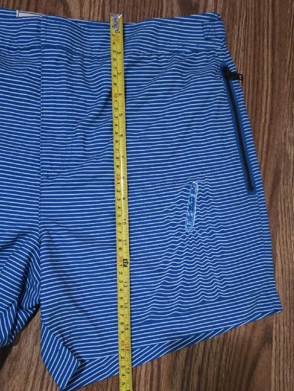 Ted Baker London Blue and White Striped Swim Trunks